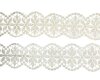 Spitzenband ELARA mit beidseitiger Bogenkante, 40 mm, weiß und creme
