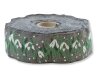 Jacquardband SCHNEEGLÖCKCHEN, 32 mm breit, grau-grün, Kafka