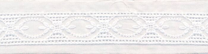 Baumwollspitze PIZZO SANGALLO mit Lochstickerei, 30 mm breit, weiß Ovale