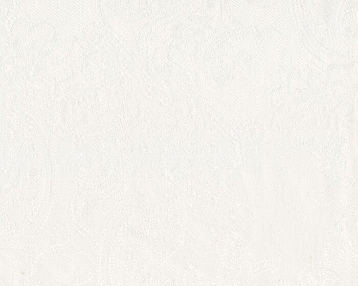 55 cm Reststück Italienischer Jacquard-Baumwollstoff CHERIN, Paisleyblüten, creme