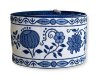 Webband BLUMENRANKEN, 65 mm breit, blau-weiß, Vaupel & Heilenbeck