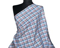 Designer Hemdenstoff RICCI, Glencheck-Karo, blau-rot