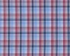 Designer Hemdenstoff RICCI, Glencheck-Karo, blau-rot