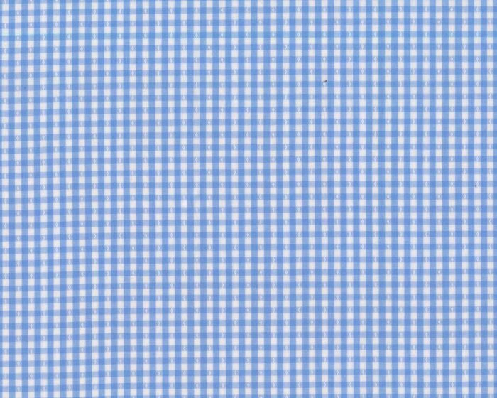 Italienischer Baumwollstoff GRECO, Vichykaro mit Rauten, hellblau