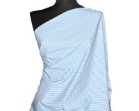 Italienischer Baumwollstoff GRECO, Vichykaro mit Rauten, hellblau