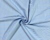 Italienischer Baumwollstoff GRECO, Vichykaro mit Rauten, hellblau