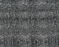 Baumwoll-Jacquardjersey BEN, Schlangenhaut, schwarz-grau, Hilco