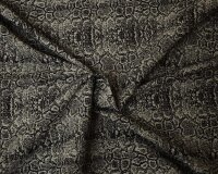 Baumwoll-Jacquardjersey BEN, Schlangenhaut, schwarz-grau, Hilco