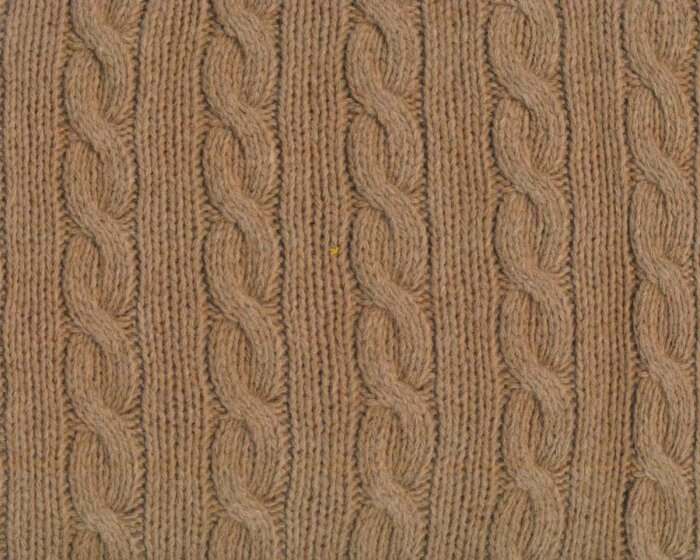 Wollstrickstoff ZOPF, Zopfmuster, beige, Hilco
