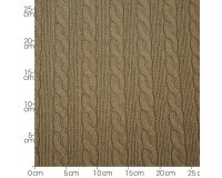 Wollstrickstoff ZOPF, Zopfmuster, beige, Hilco
