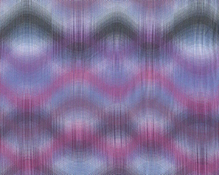 Viskosejersey FREYA, Wellen, fuchsia-blau, Hilco