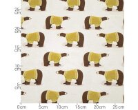 Sweatstoff BRAUNBÄR, Bär mit Pulli, creme-braun, Hilco