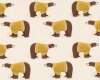 Sweatstoff BRAUNBÄR, Bär mit Pulli, creme-braun, Hilco