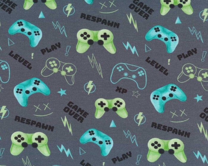 Sweatstoff GAMER, Spielkonsole, anthrazit, Hilco