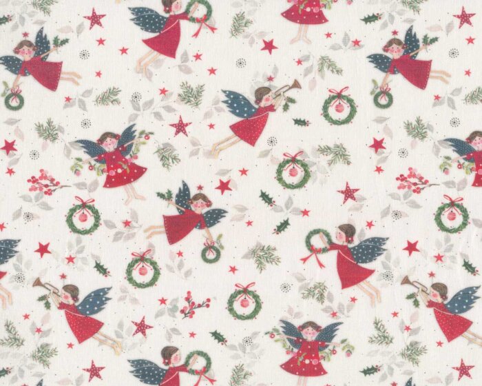 Baumwollstoff WEIHNACHTSENGEL, Kerstin Heß, Acufactum