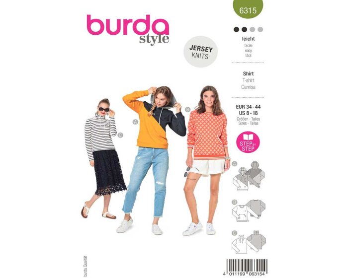Schnittmuster SHIRT, burda style 6315