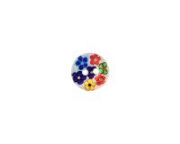 Bunter Kunststoffknopf BLÜMCHEN mit Blumen,...
