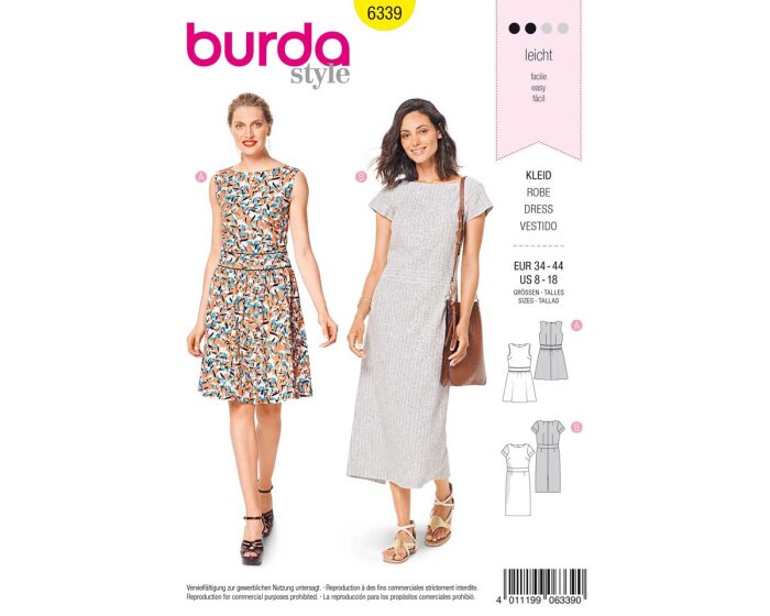 Schnittmuster KLEID, burda style 6339