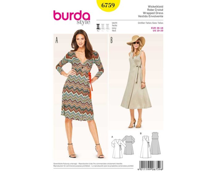 Schnittmuster KLEID, burda style 6759