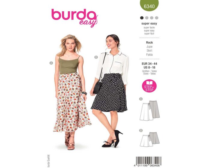 Schnittmuster WICKELROCK, burda style 6340