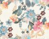 60 cm Reststück Leinen-Baumwollstoff LOLA, Blumen-Print, Hilco