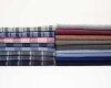 50 cm Reststück Baumwoll-Flanellstoff HUDSON, weinrot-dunkelblau