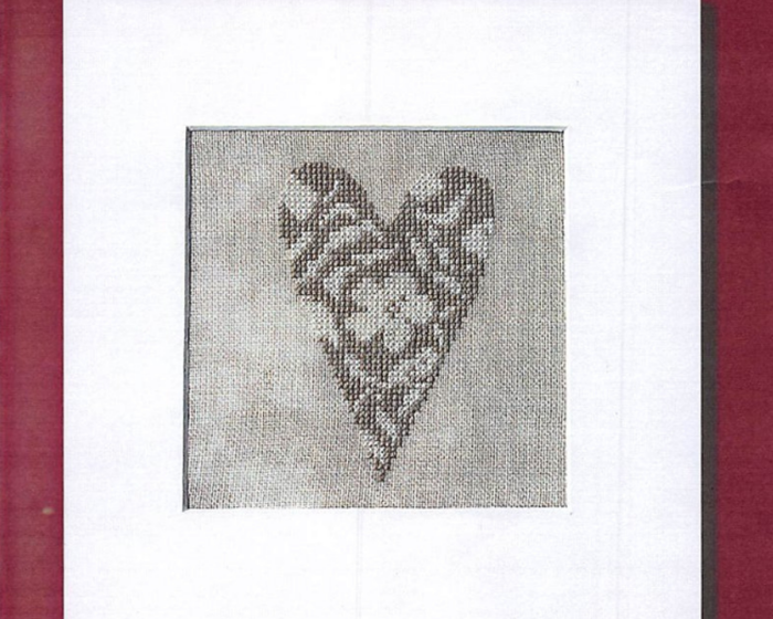 Stickset Vaupel & Heilenbeck, Herz mit Blumen-Ornamenten