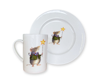 Kuchenteller MR. MAUS, Maus mit Sternenlaterne, Acufactum
