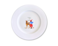 Kuchenteller WICHTEL, Wichtel mit Rehkitz, Acufactum