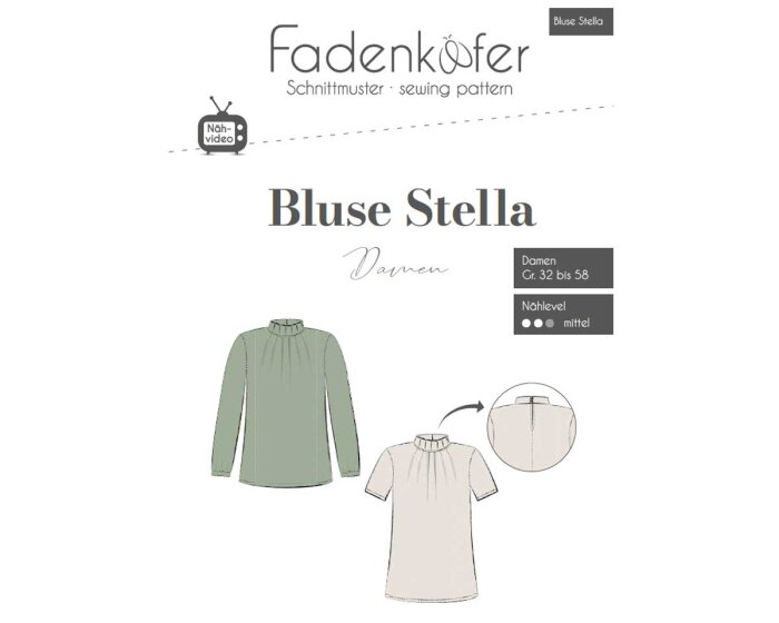 Damen-Schnittmuster Bluse STELLA, fadenkäfer