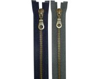 YKK Reißverschluss METALLZAHN, brüniert, teilbar