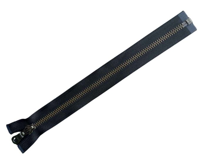 YKK Reißverschluss METALLZAHN, brüniert, teilbar schwarz 30 cm