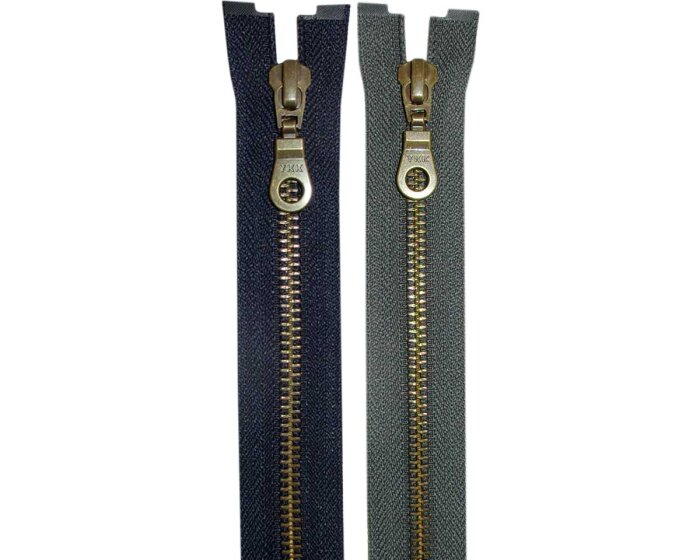 YKK Reißverschluss METALLZAHN, brüniert, teilbar schwarzbraun 25 cm