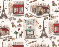 45 cm Reststück Patchworkstoff PENICHE, Paris,...