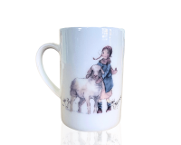 Teetasse WOLLFREUNDE, Kind mit Schäfchen, Acufactum