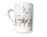 Teetasse WOLLFAMILIE, Schaf mit Lämmern, Acufactum