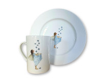 Teetasse BLÜTENFEE, Fee im Blütenregen, Acufactum