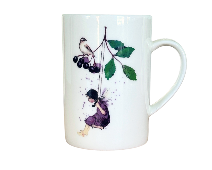 Teetasse FEENSCHAUKEL, Feenschaukel am Beerenzweig, Acufactum