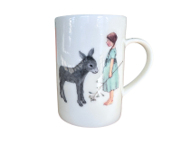 Teetasse ESELCHEN, Mädchen & Babyesel, Acufactum