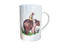 Teetasse BÄRENRITT, Mädchen, Bär, Acufactum