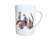 Teetasse DACHSRITT, Dachs mit Kindern, Acufactum