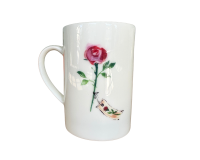 Teetasse ROSENPRACHT, Rose mit Schild, Acufactum