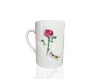 Teetasse ROSENPRACHT, Rose mit Schild, Acufactum