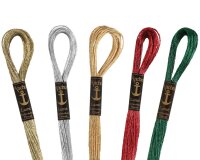 Metallic-Handstickgarn ANCHOR Lamé, gold und...