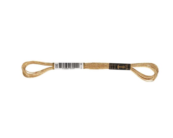 Metallic-Handstickgarn ANCHOR Lamé, gold und silber, DMC gold