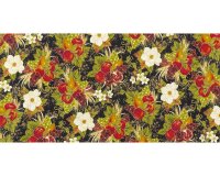 65 cm Reststück Metallic-Patchworkstoff BOUNTY OF THE SEASON, Obst-Bouquet, Robert Kaufman