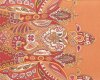 Feiner Italienischer Wollstoff mit Seide ARABESCO, Ornamente, rot-orange