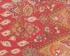 Feiner Italienischer Wollstoff mit Seide ARABESCO, Ornamente, rot-orange