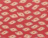 Feiner Italienischer Wollstoff mit Seide ARABESCO, Ornamente, rot-orange