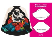 95-cm-Panel Italienischer Wollstoff aus Schurwolle mit Seide AMORE, Skulptur, rot-grau